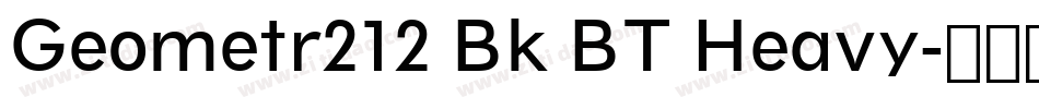 Geometr212 Bk BT Heavy字体转换